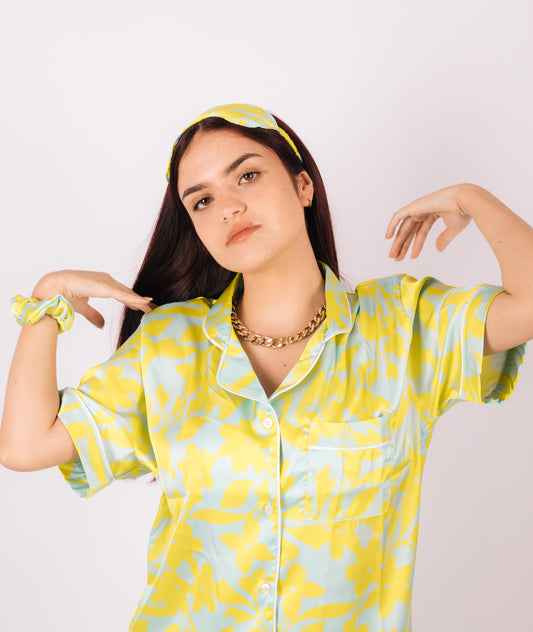 PIJAMA SEDA - ROSA