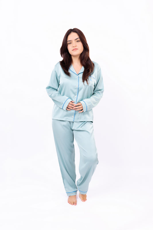 PIJAMA SEDA - SÉFORA VERDE